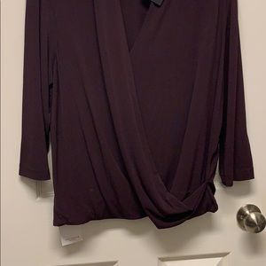 MM LaFleur Deneuve top - Size +1, Black Cherry